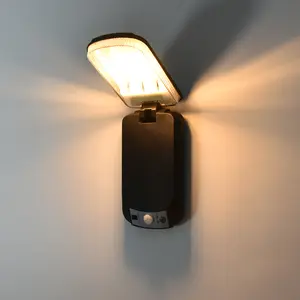 Solar wall lights IP65 waterproof, outdoor lights, human sensor, dusk to dawn, remote control, wall mounted