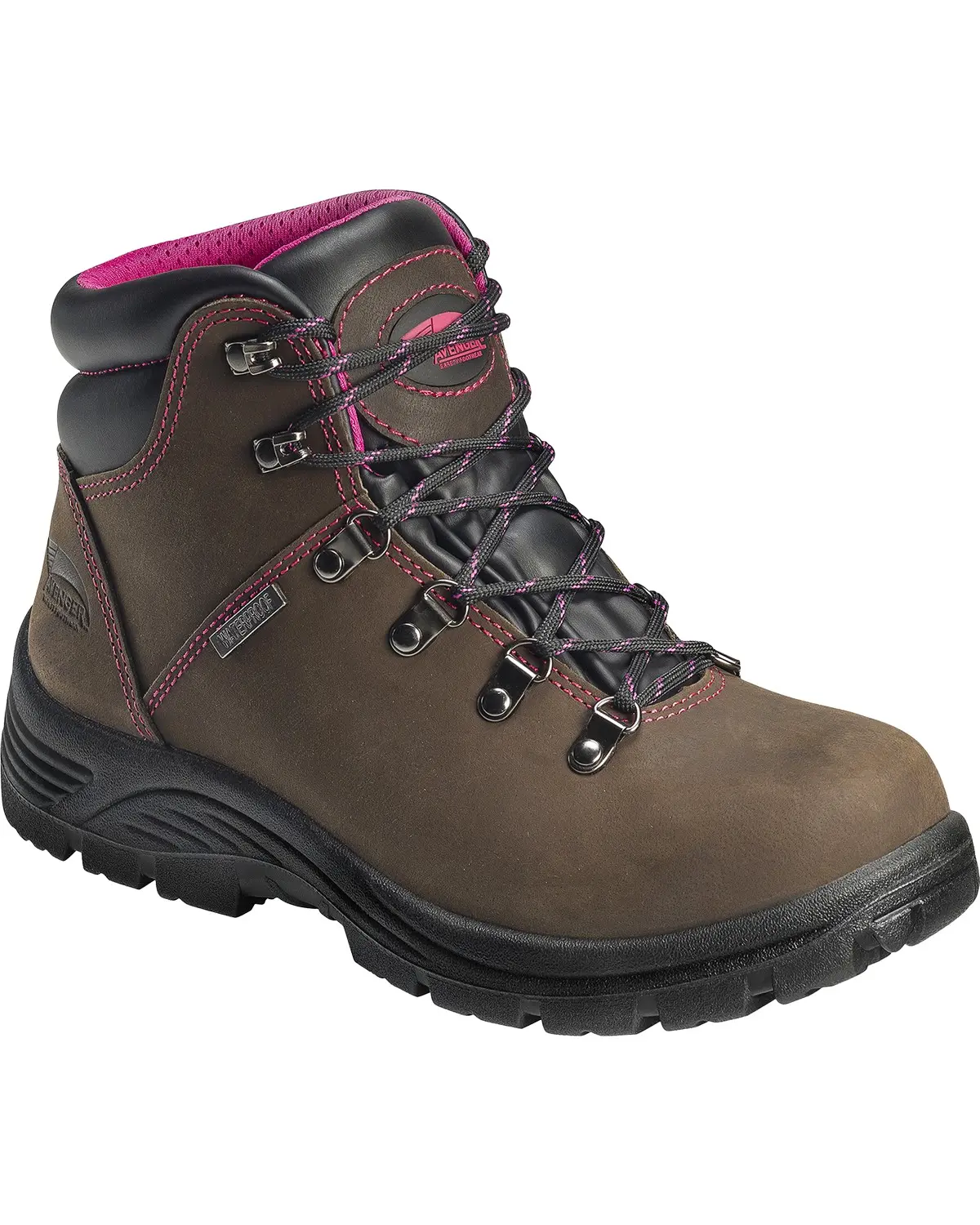 Avenger Women's Women'S Waterproof Lace-Up Hiking Boot Steel Toe - A7125