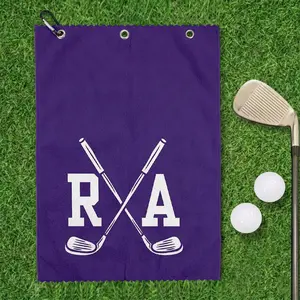 Custom  Microfiber Golf Towel,Personalized Name/ Initials,Personalized Golf Gift, Golf Party Favor, PurpleTowel, Golf Gift Accessory, 24" X 16" & 16"×16"