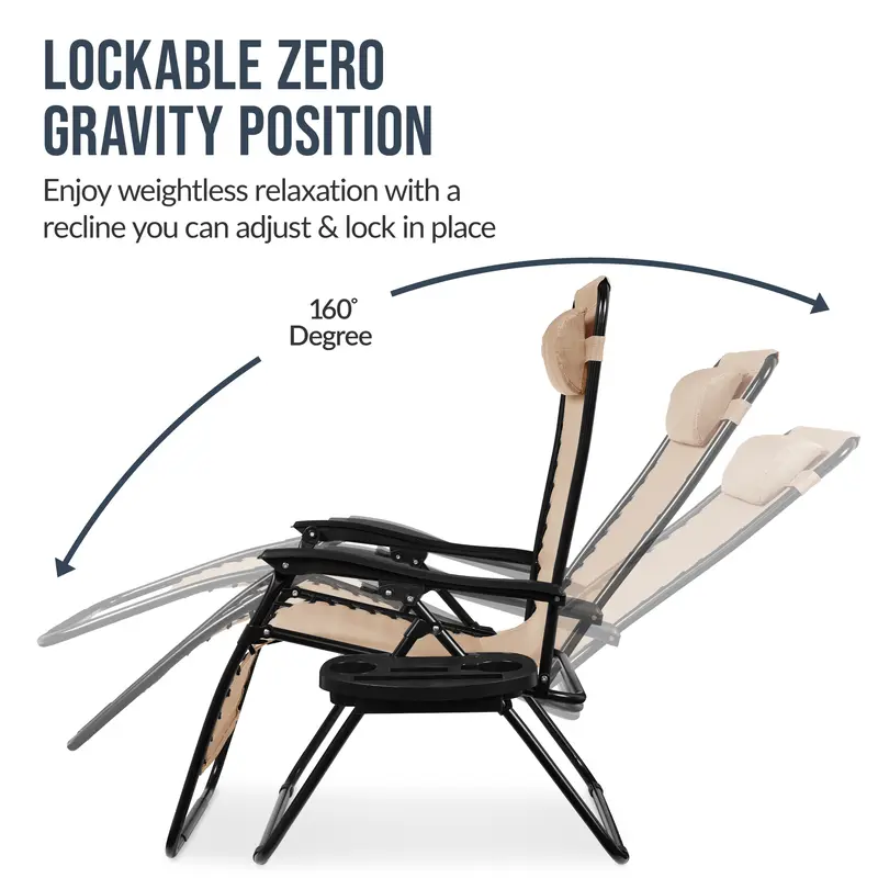 ZenLounger lockable zero gravity position 160 degrees