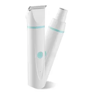 Dog Clippers for Grooming, 4 in 1 Dog Grooming Kit, Low Noise, Rechargeable Pet Shaver with 6 Combs 4 Detachable Blades, Waterproof Cordless Pet Hair Trimmers Nail Grinder Set for Dogs Cats