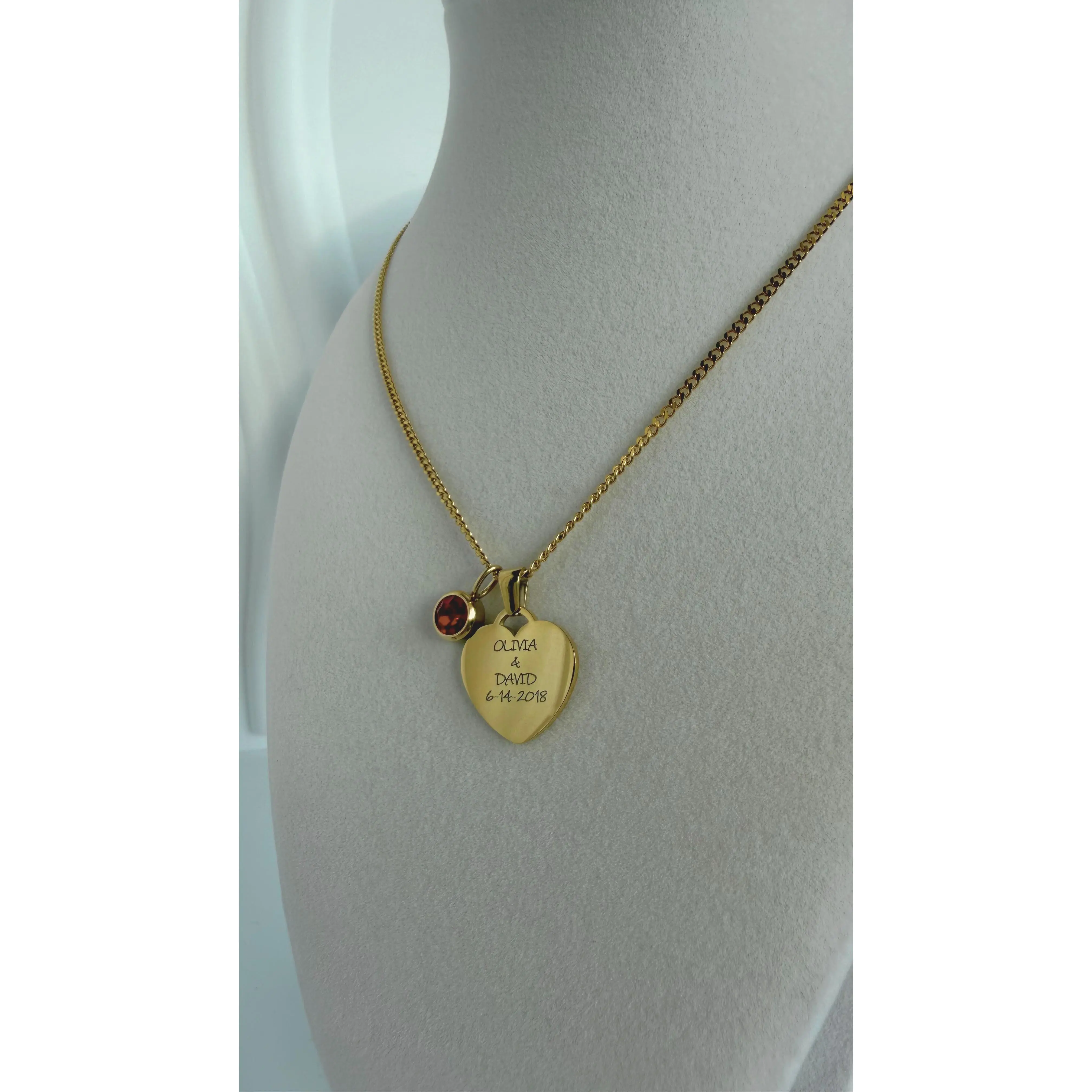 AvaRose Personalized Heart Charm