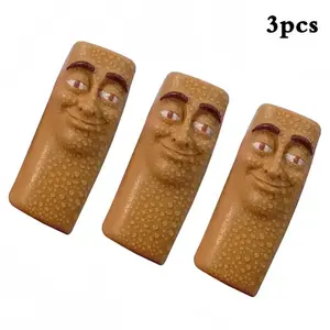 Gai Jianaashop 1-3 Pack Italian Brainrot Squishy Toys, Tung Sahur Blowing Stress Relief Prank Toy for Kids Party