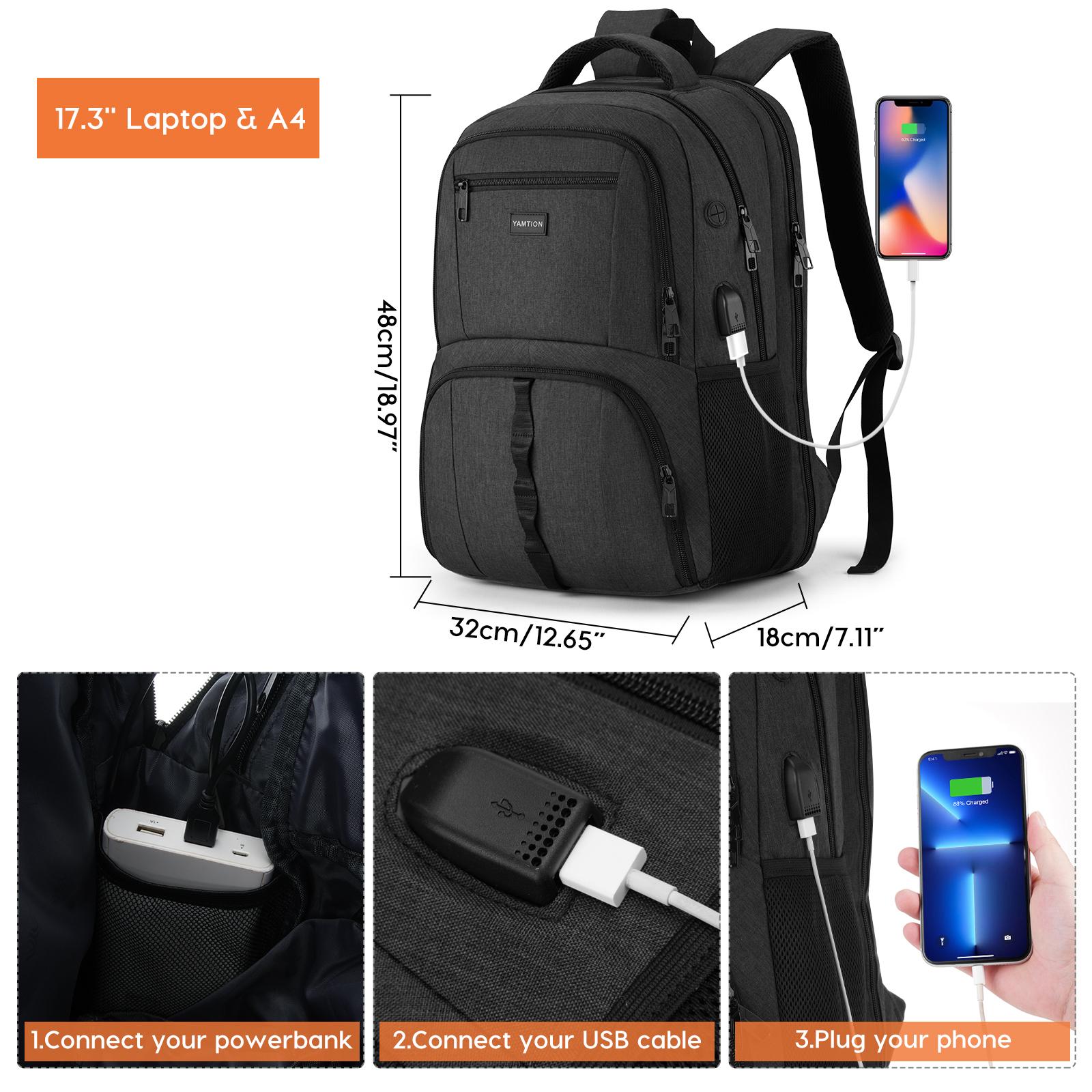 TSA Approved  Laptop Travel Backpack, Airline Carry On Approved Weekender Bag with USB Charging Port, Fits Up  with Shoe Compartment  Durable Business Travel Backpack with Luggage Sleeve, Anti-Theft Back Pocket,  USB Charge Port for Office & Trip