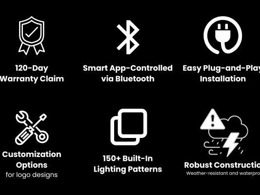 Habibis Carbon RGB Grill Badges SRT, R/T, SRT Hellcat, Scatpack, SRT Smooking bee, SXT, Cobra, Mustang, DAYTONA, Multicolor Bluetooth App Controlled Illuminated Car Emblem Waterproof Light-Up Logo Decal for Cars Trucks & Custom Styling