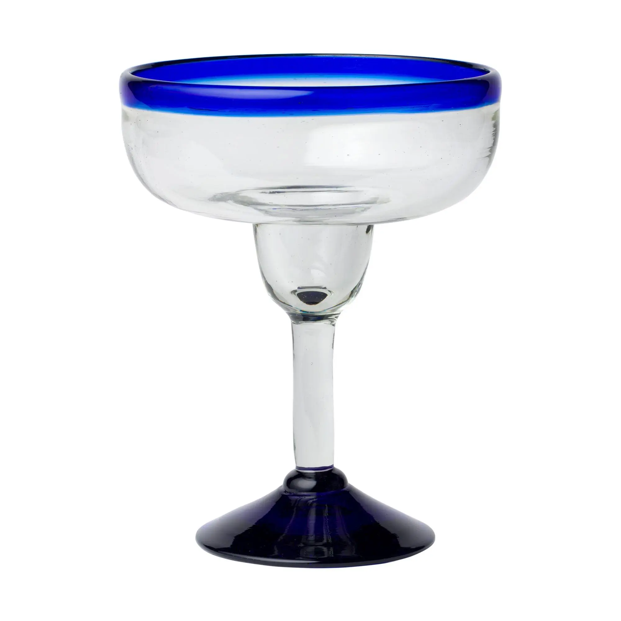 10 Strawberry Street Cobalt Rim Mexican Glass,Margarita