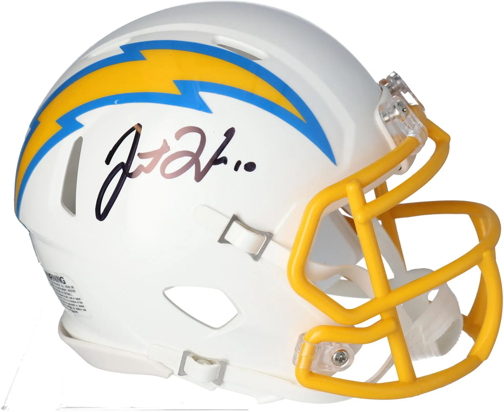 Justin Herbert Los Angeles Chargers Autographed Riddell Speed Mini Helmet - Fanatics Authentic Certified