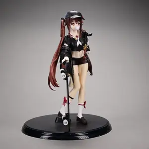 Genshin Impact Hutao Skateboard Action Figure 2D Anime Game Peripheral Trendy Beautiful Girl Figurine Ornament Statue
