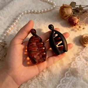 French Tortoiseshell Banana Clip, Small Hair Claw, Matte Finish, Strong Hold, Lightweight Non-Slip, Daily Use, Versatile Hair Accessory, French Hair Clips