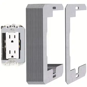 20 Pcs Metal Wall Plate Spacers 1P+N Recessed Electrical Outlet Leveling Shims Industrial Grade Non-Slip Switch Plate Spacers for Standard Electrical Boxes Sturdy Durable Home Improvement Hardware