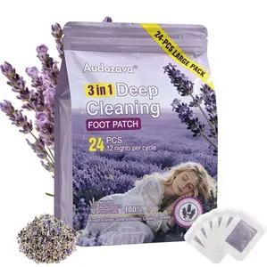 3 In 1 Deep Cleansing Lavender & Ginger Foot Patch, Natural Herbal Detox Foot Pads, Improve Sleep, Relieve Fatigue & Stress, Foot Odor Care for Men Women