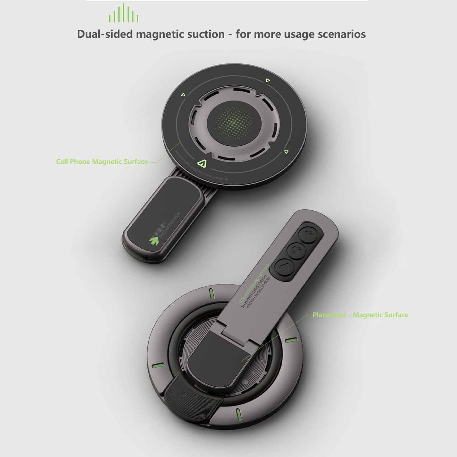 360°Rotation Magnetic Finger Ring Holder Double-Sided Magnetic Phone Grips Stand For  Phone