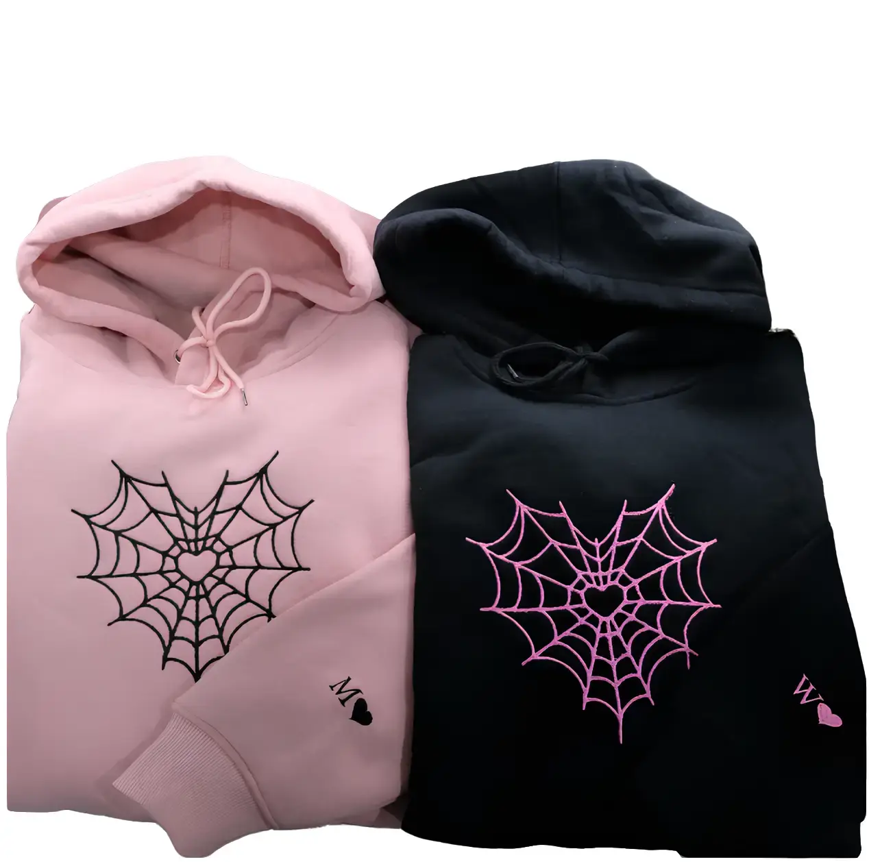 Spider heart Web Hoodie, Valentines Hoodie, Valentine Day Gift, Galentines Day, Valentines Day Shirt, Love Embroidery