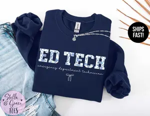 Emergency Department Tech Sweatshirt – ED Technician Crewneck, ER Tech T-Shirt, Cute Emergency Room Gift Pullover