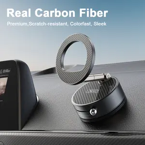 Business High-Quality Carbon Fiber Magnetic Phone Holder for MagSafe, Magnet Phone Grip Stand with 360° Rotation & Reinforced Hinge Compatible with iPhone 17 16 15 14 13 Pro Max Plus MagSafe Accessories, Gift for Husband, Wife, Mon, Son, Father, Boyfriend