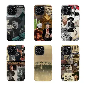 Doc Holiday Phone Case, Val Kilmer Tombstone | Vintage Western Cowboy Shockproof Case Cover Compatible With iPhone 16 15 14 13 12 11 Pro Max X XS, Galaxy S25 S24 S23 S22 Ultra, Gift For Fans