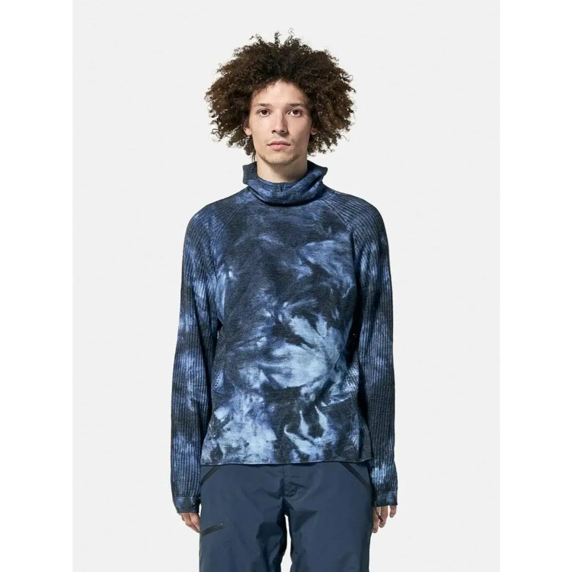 Balaclava Sweater - Navy Wave Dye