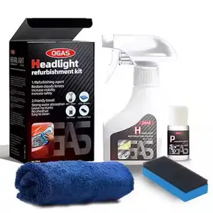Automotive Headlamp Restoration Fluid Oxidized, Headlight Refurbishment Kit, Professional Car Headlamp Cleaner with Refurbishing Agent, Durable Headlight Repair Kit for All Vehicle Types