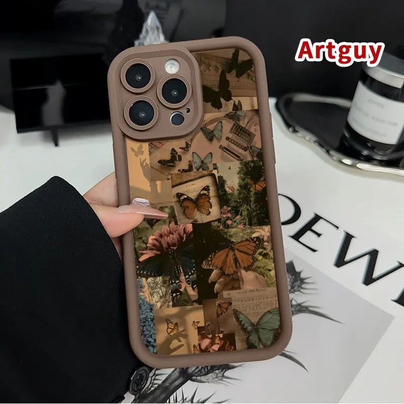 Case for iPhone Air 17 16 Pro Max 15 Plus 16E 14 13 12 11 XS XR Butterfly Reverie Advanced fashion gift Pocket-Friendly Shockproof Silicone Protective Softcase