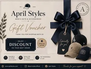 April Styles Customer Thank You Card for Men’s Hats