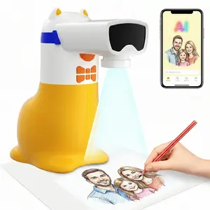 Yoturetoys Creative Birthday Gift for Boys and Girls, AI Drawing Projector for Kids with Voice, Smart Educational Tracing Machine Learning Art, Christmas Gifts STEAM Sketch Toys for Children Ages 4+