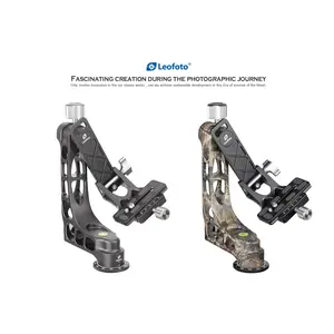 Leofoto PG-1 Lightweight Gimbal Tripod Head w/ Plate & Bag (Black/Camo)