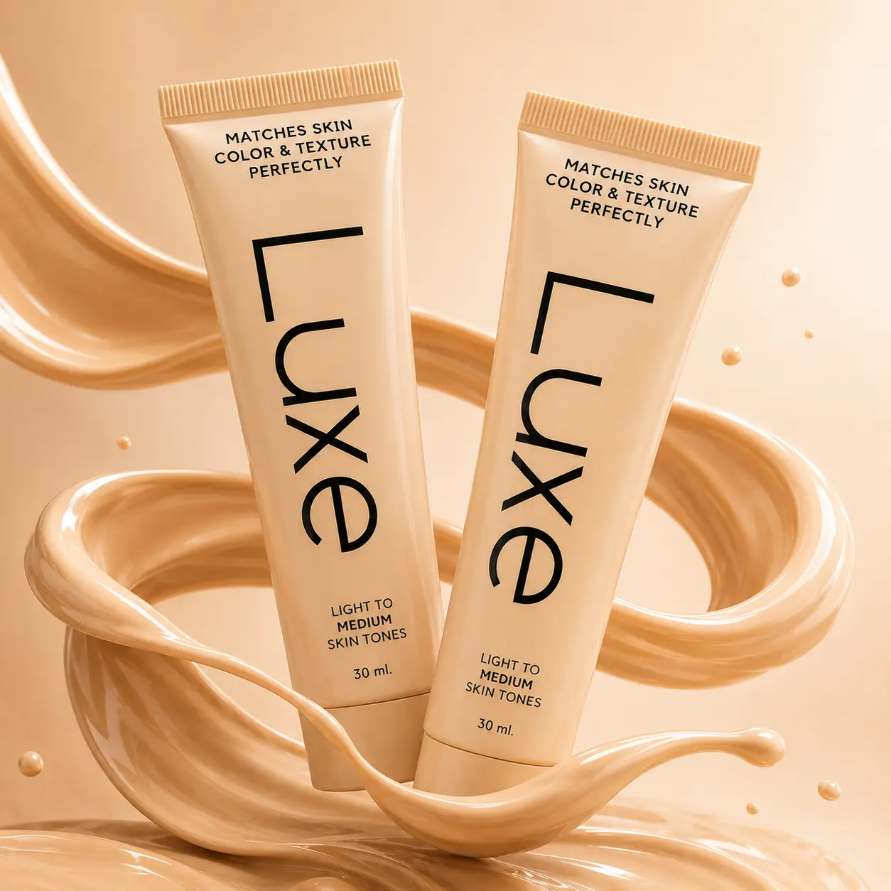 Color Changing Foundation, Waterproof Skin Tone-Adapting Liquid Makeup with Buildable Coverage, Natural Dewy Finish and Up to 12-Hour Wear, Light to Medium or Medium to Deep, 30 mL