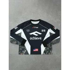 Men's Camo Patchwork Long Sleeve Shirt, Y2K Sporty Casual Top, Loose Fit Breathable Fabric, Camo Sweatshirt, Perfect for Gaming, Street Parties, Weekend Gatherings