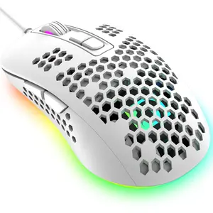 Mambasnake 383 Ultralight Wired Gaming Mouse with 6 Adjustable DPI 12000, 26 RGB Backlit Mice, USB Optical Model O for Win11/Xbox/PS/Mac