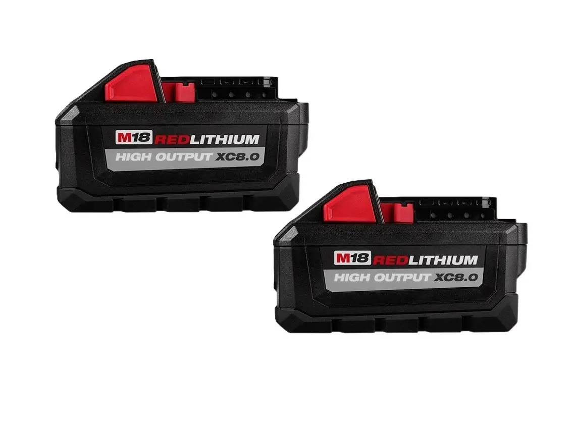 MILWAUKEE 48-11-1880 8AH 18V M18 XC8.0 HIGH OUTPUT BATTERY PACK (1 or 2 PACKS)