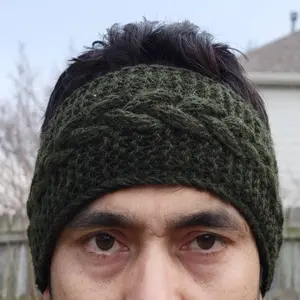 Namaste Unisex Hand Knit Nepalese Sheep's Wool Natural Unique Warm Colorful Headband.