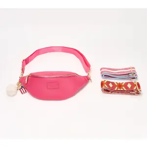 Pom Pom London Leather Bum Bag with Fashion Straps
