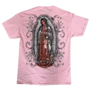 Silver Glitter Pink Virgenita T-shirt Round Neck Cotton Fabric Casual Graphic Vingate Tee Gift for Men Women, Full Sizes, Full Colors, For Men, For Women