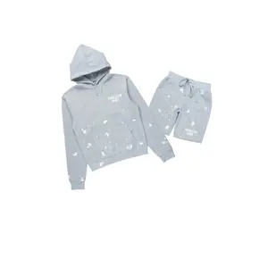 Just Between Us Heather Grey Short Set