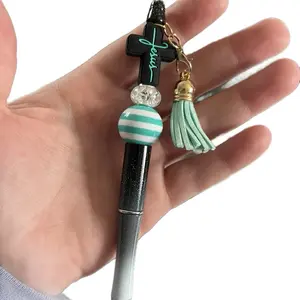Black and Teal Jesus Pen