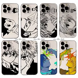 Hot Comic Anime Killua Kurapika HUNTER×HUNTER Phone Cases For iPhone 17 Promax Air 16 15 14 Pro Max Plus 13 12 11 Transparent Soft TPU Shockproof Protective Cover Gifts For Birthday Valentine Christmas Thanksgiving Halloween