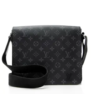 Pre-owned Louis Vuitton Leather Messenger Bags Monogram Eclipse District PM Messenger