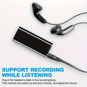 1pc Professional Voice-Activated Digital Recorder, 32GB High-Definition Noise-Canceling MP3 Player, Ultra-Thin Portable Recording Pen for Business Meetings, No Battery Included