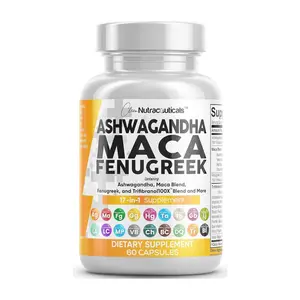 Clean Nutraceuticals Ashwagandha, MACA Root, Fenugreek Supplement with Tongkat Ali, Ginseng for Fitness & Wellness – Internal Fire