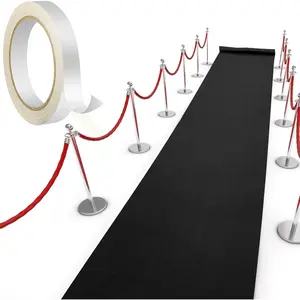 Black Carpet Runner Rug for Party 55gsm Thickness with Carpet Tape Hallway Rug for Graduate Wedding Party Dance Floor Outdoor Accessories(2.6 x 60 Feet)