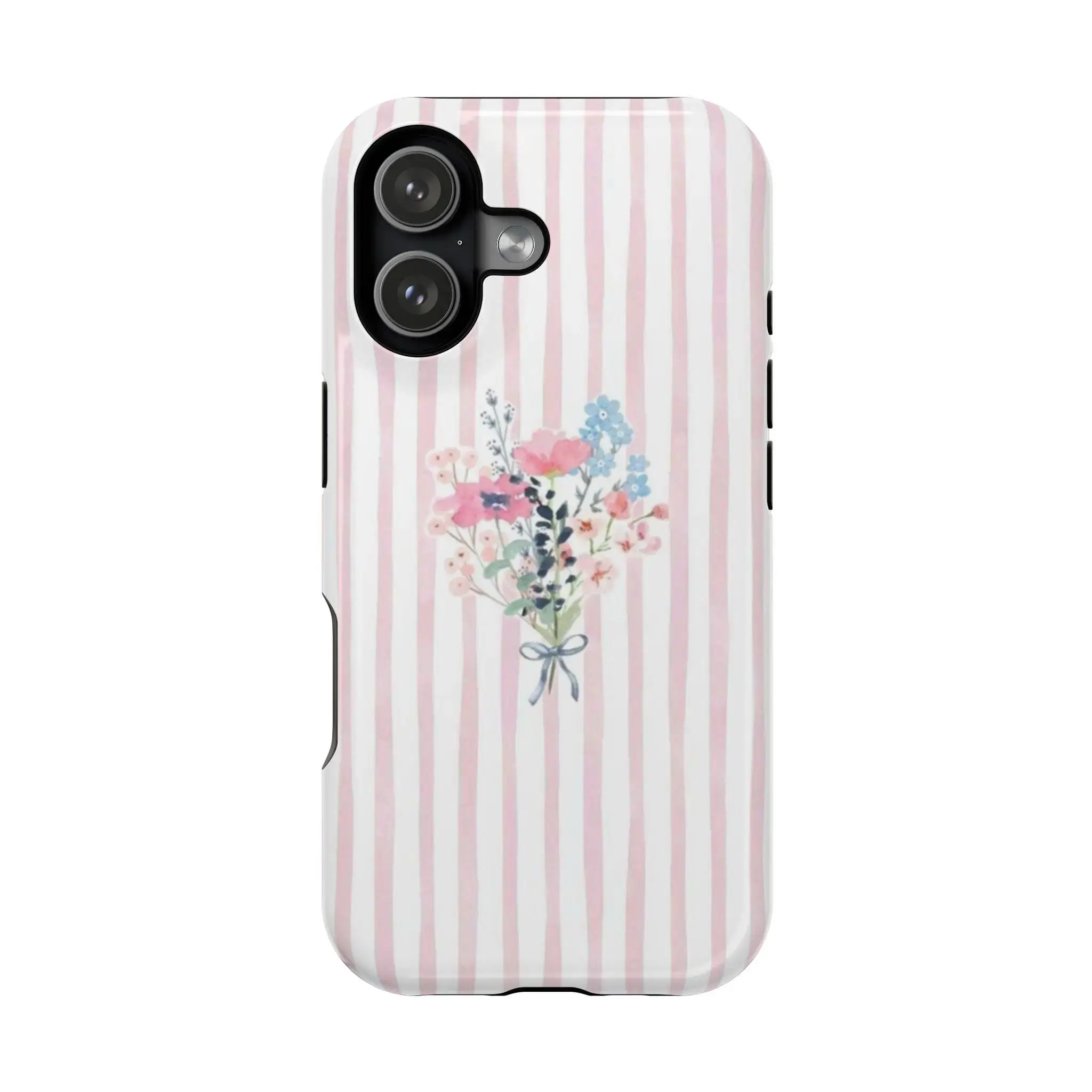Cute Summer Watercolor Graphic Phone Case Multi Pastel Vertical Stripe Designs Dolphin Fruit Wildflower Pink Checkered Coquette Girly Cottagecore Full Camera Protective Cover For iPhone 18-18 Samsung S22-S26