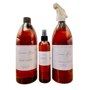 Old Hickory Lake Soap Co. Scented Household Cleaning Products Bundle - 12-Month Supply, Coconut & Wood Fragrance, Mop, Cloth, All-Purpose Cleaner, Room Spray (Christmas Holiday Use), 12 Months