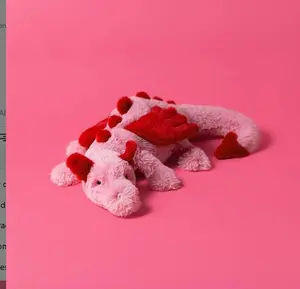 Heart Dragon Plush Toy Gift, Soft Stuffed Animal Doll Companion, Birthday Present, Valentine's Day Gift, Girls' Gift Idea