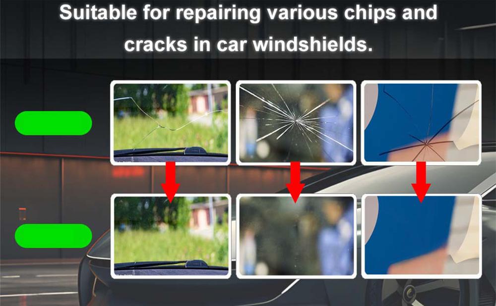 Windshield Chip Repair Kit - 2026 Upgrade Car Windshield Crack Repair Kit, Glass Repair Liquid for Cracks and Chips, Rock Chip Repair Kit for Fix Windows, Mirrors, Glasses, All Crack Types