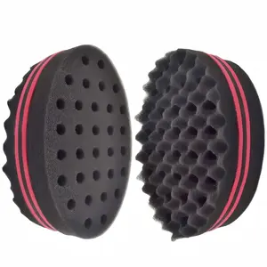 Double-sided Hair Sponge Brush, 1 Count Magic Hair Brush, Curling Brush, Hair Styling Tool for Twisting Curly Hair, Wavy Hair, Easily Create African Hairstyles