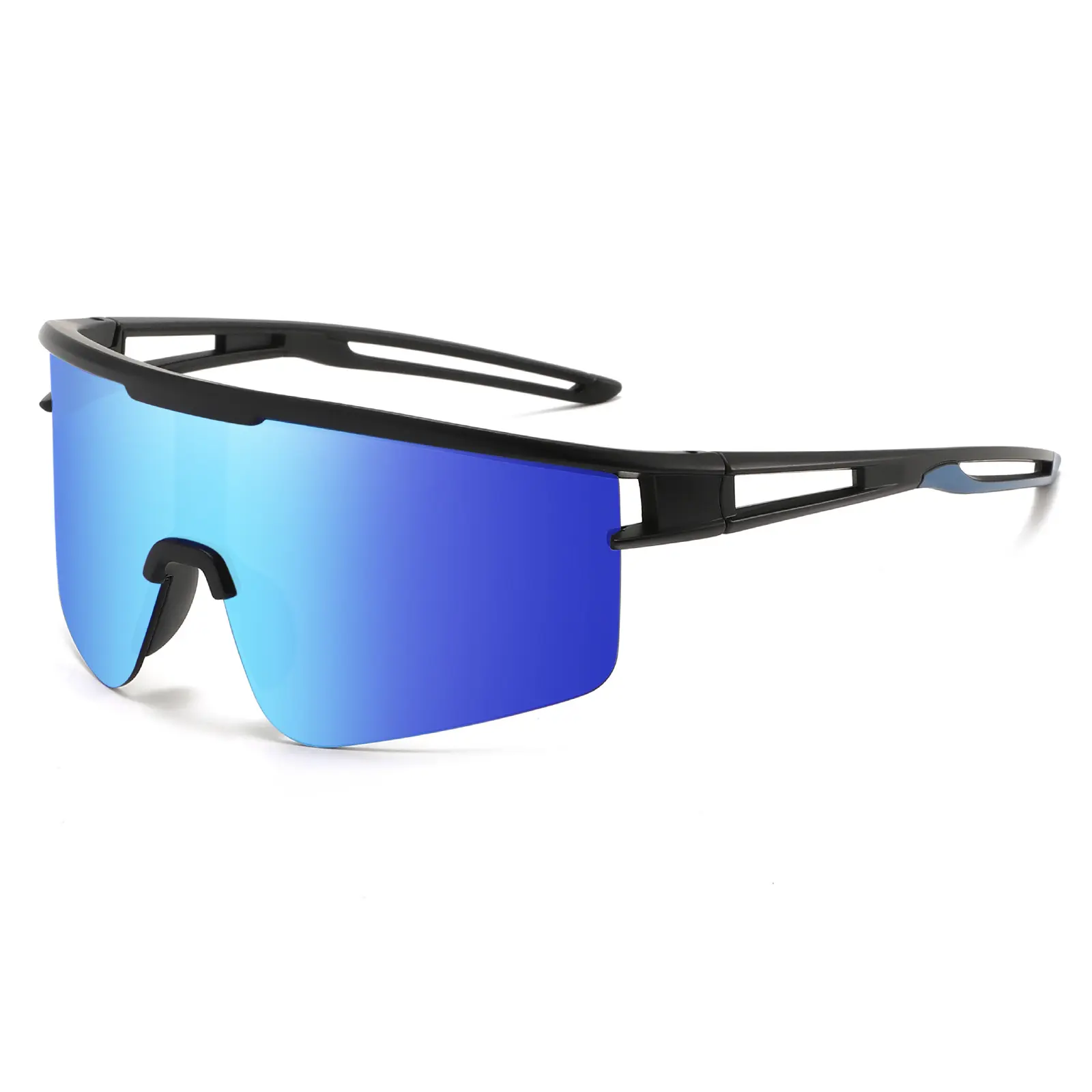 Black framed ice blue flakes