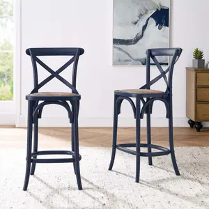 Modway Gear Counter Stool in Midnight Blue