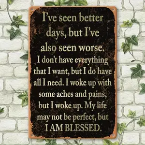 Rust-proof Inspirational Aluminum Metal Sign, Yard Sign, Weatherproof Wall Decor for Home Porch Garage Cafe Club Farmhouse, Home Decor Products