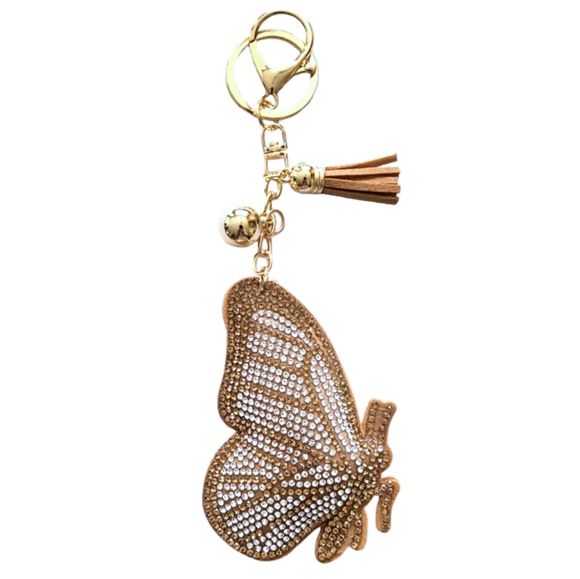 Brown Butterfly Profile Gold Hardware