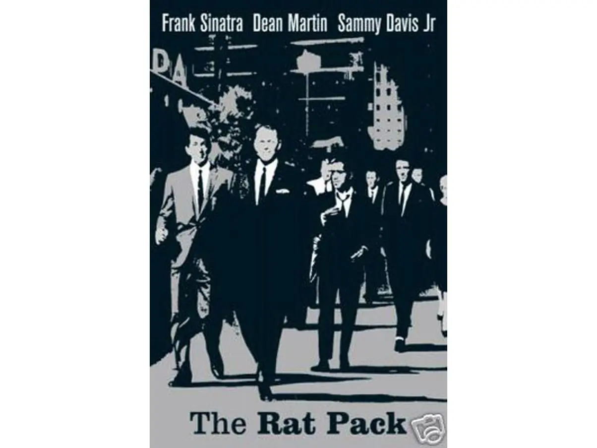 Hot Stuff Enterprise The Rat Pack Vegas Walk Wall Print, 24x36 in Home Decor Poster for Room Decoration